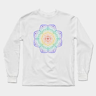 Mandala Goa India geometric spiritual design Long Sleeve T-Shirt